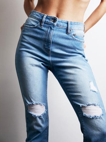 Usine de jeans taille haute